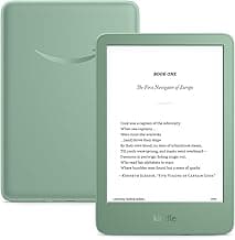 Kindle 16 GB (newest model) - Lightest and most compact Kindle, now with faster page turns, and higher contrast ratio, for an enhanced reading experience - Matcha