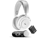 SteelSeries Arctis Nova Pro Omni - Hi-Res Wireless Gaming Headset, 96kHz/24bit, ANC, ClearCast Pro Mic, AI Noise Rejection, Mobile App, Mix 2.4GHz + BT, OmniPlay PC+PlayStation+Xbox - White