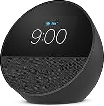 Echo Spot (newest model), Great for nightstands, offices and kitchens, Smart alarm clock, Designed for Alexa+, Black