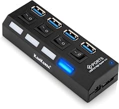 KamKorda 4-Port USB 3.0 Hub with…