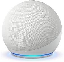 Echo Dot (newest model) - Vibrant sounding speaker, Designed for Alexa+, Great for bedrooms, dining rooms and offices, Glacier White