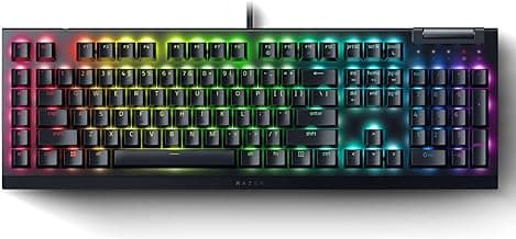 BlackWidow V4 X Mechanical Gaming Keyboard: Yellow Switches Linear & Silent - 6 Macro Keys - Chroma RGB - Doubleshot ABS Keycaps - Roller & Media Keys - Snap Tap