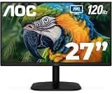 AOC 27B35H3 27" Casual Gaming Monitor, IPS Panel, Full HD (1920 x 1080) 120Hz, 1ms, Adaptive Sync, VGA & HDMI, Flicker-Free, Low Blue Light, HDR Ready, VESA, Tilt Adjust, Eco-Friendly