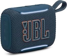 Go 5 - Ultra-Portable Waterproof & Drop-Proof Speaker with JBL Legendary Sound & Ambient Edge Lighting, AirTouch Instant Stereo Pairing or Link Multiple Compatible Speakers via Auracast™ (Blue)