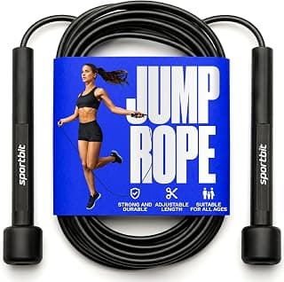 SPORTBIT Adjustable Jump Rope for Fitness…