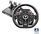 Thrustmaster T248R Racing Wheel and Pedals, 3.1 Nm Hybrid Drive Force Feedback, Magnetic Paddle Shifters, Interactive LCD Display, Sim Steering Wheel for Driving Simulator, Compatible with PS5, PS4 & PC