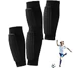 2 Pairs Soccer Shin Guards for Kids Youth Adult,Shin Guards Soccer Calf Compression Sleeve with Honeycomb Pads,Lightweight Shin Protector Support for Baseball MTB Football–Boys Girls Protective Gear