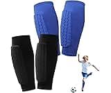2 Pairs Soccer Shin Guards for Kids Youth Adult,Shin Guards Soccer Calf Compression Sleeve with Honeycomb Pads,Lightweight Shin Protector Support for Baseball MTB Football–Boys Girls Protective Gear