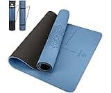 Gruper Yoga Mat Non Slip TPE Extra Wide Yoga Mat with Alignment Mark, 72"L x 32"W x 0.32"/0.24"Th (183cm x 80cm x 8mm/6mm), Anti-Tear Exercise Mat with Carrying Strap and Bag, Workout Mats for Yoga, Pilates