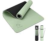 Gruper Yoga Mat Non Slip, Eco Friendly Fitness Exercise Mat with Carrying Strap,Pro Yoga Mats for Women,Workout Mats for Home, Pilates and Floor Exercises