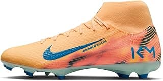 Nike Mercurial Superfly 10 Academy Kylian Mbappe MG High-Top Soccer Cleats (Melon Tint/Igloo/Neo Turquoise)